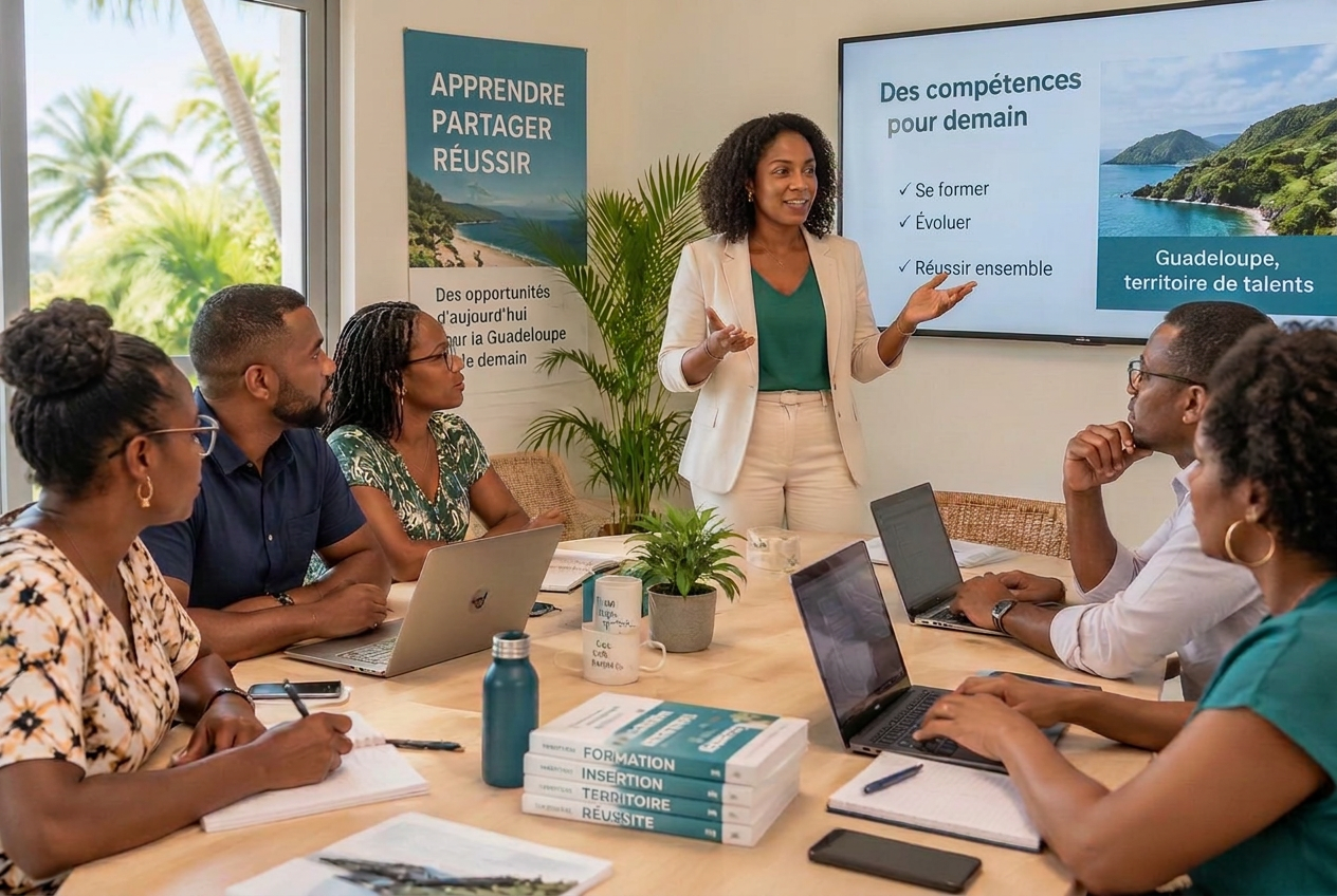 Séance de formation animée aux Abymes, en Guadeloupe